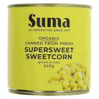 Organic Supersweet Sweetcorn - easy open can - large