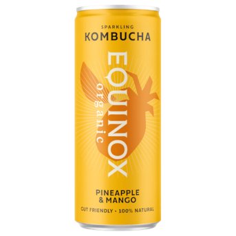 Organic Pineapple & Mango Kombucha - can Equinox 12x250ml