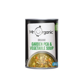 Organic Garden Pea & Vegetable Soup Mr Organic 400g