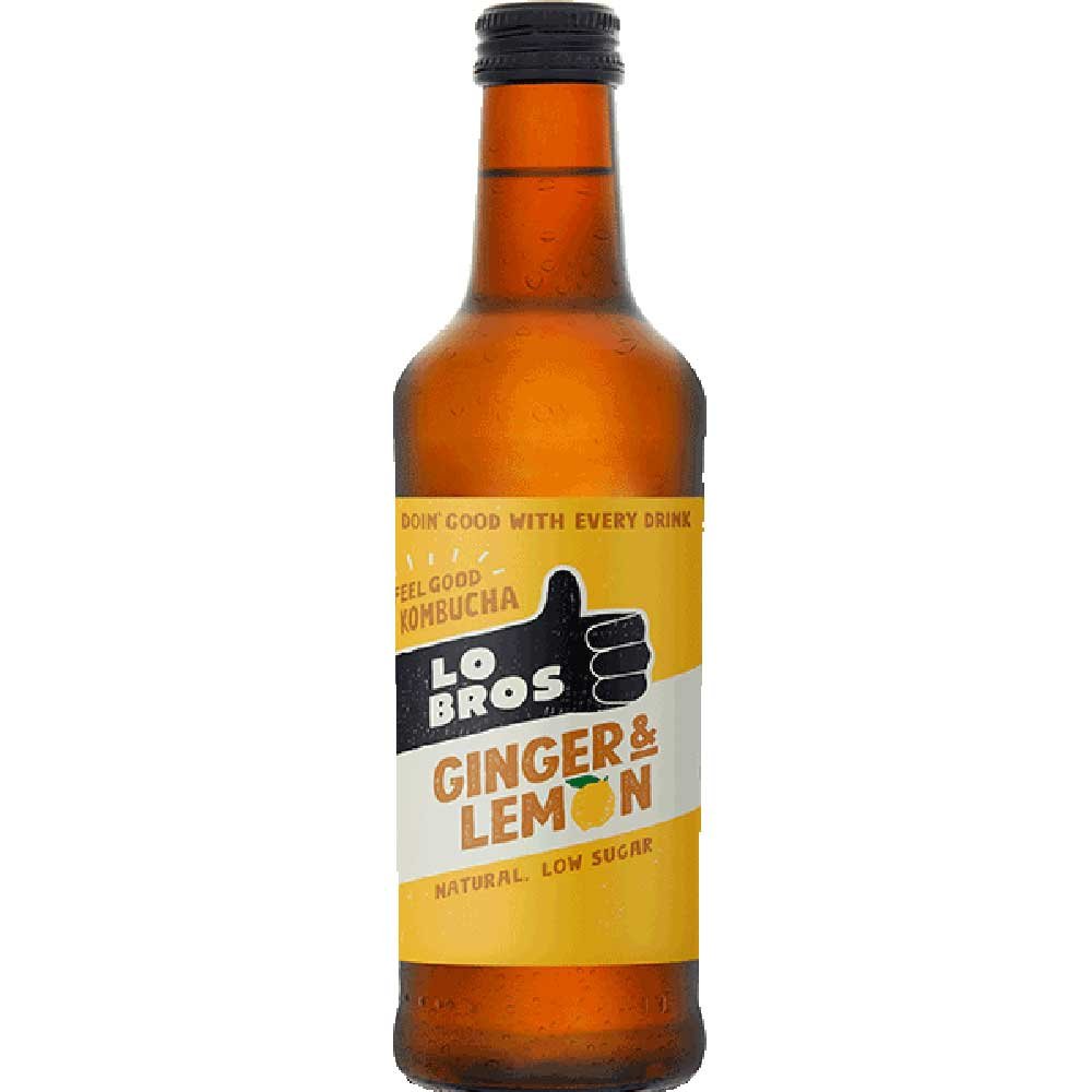 Ginger & Lemon Kombucha Lo Bros 330ml