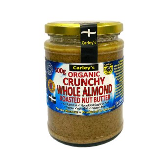 Organic Crunchy Whole Almond Roasted Nut Butter Carley's 500