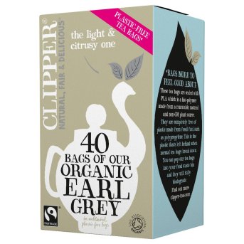 Organic Earl Grey Fairtrade Tea Bags - 40's Clipper 6x40bags