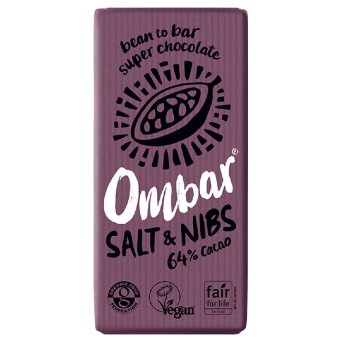 Organic Salt & Nibs Chocolate - large Ombar 70g
