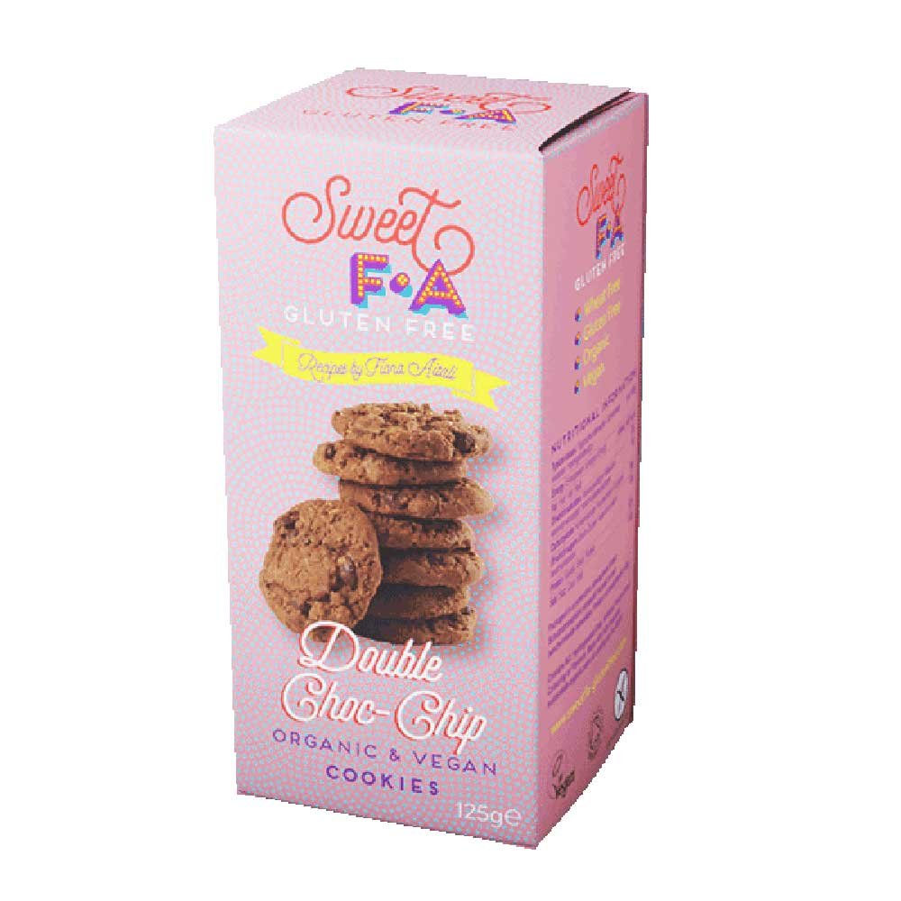 Organic Double Choc Chip Cookies Sweet FA 125g