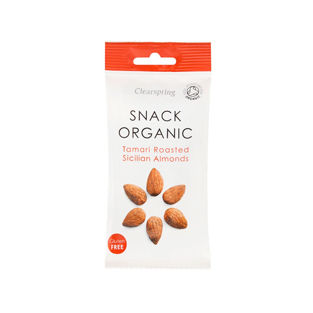 Organic Roasted Tamari Almonds Clearspring 30g