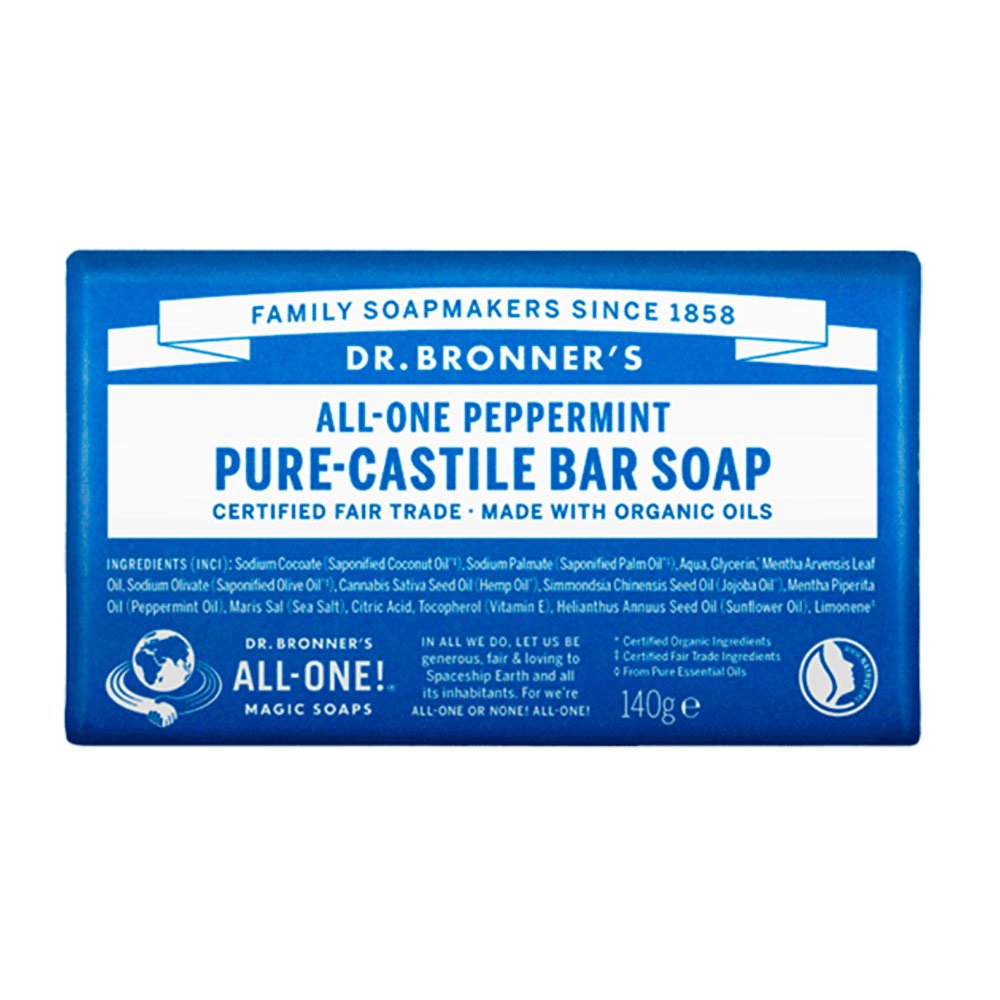 Organic Peppermint Soap Bar Dr. Bronner 140g
