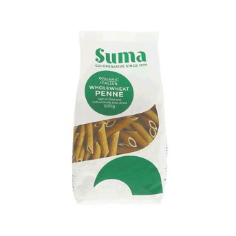 Organic Wholewheat Penne - in paper Suma 500g