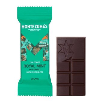 Organic Royal Mint - Dark Chocolate - mini Montezuma 26x25g Organic Royal Mint - Dark Chocolate - mini Montezuma 26x25g