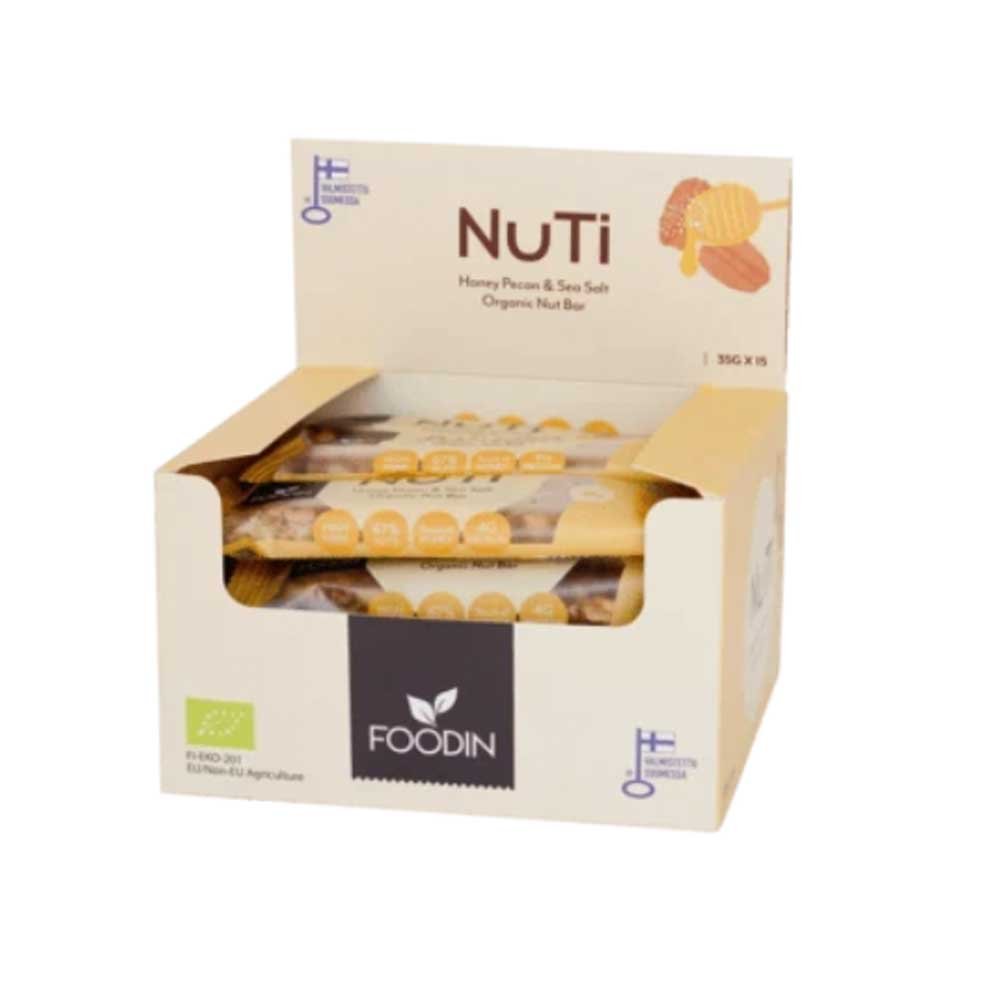 Organic NuTi Honey Pecan & Sea Salt Bar Foodin 15x35g Organic NuTi Honey Pecan & Sea Salt Bar Foodin 15x35g
