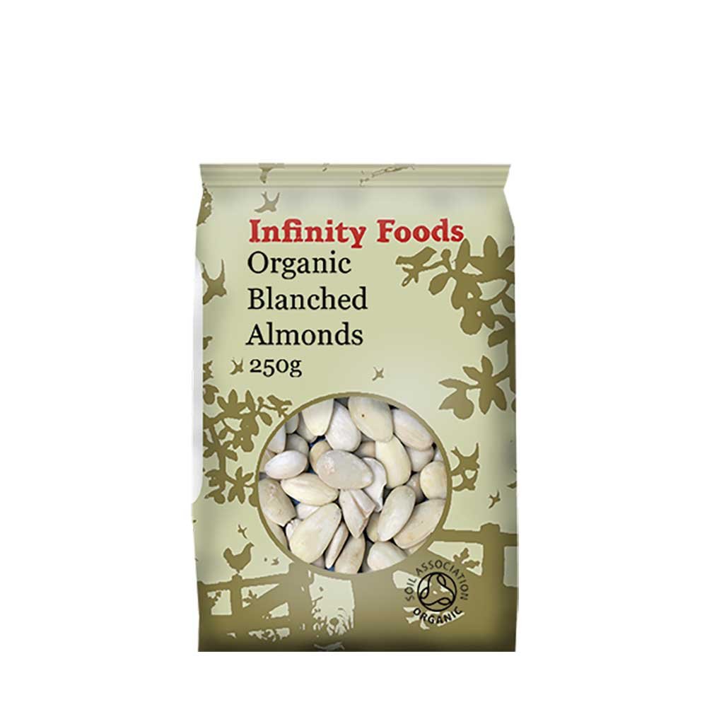 Organic Blanched Almonds Infinity Foods 250g