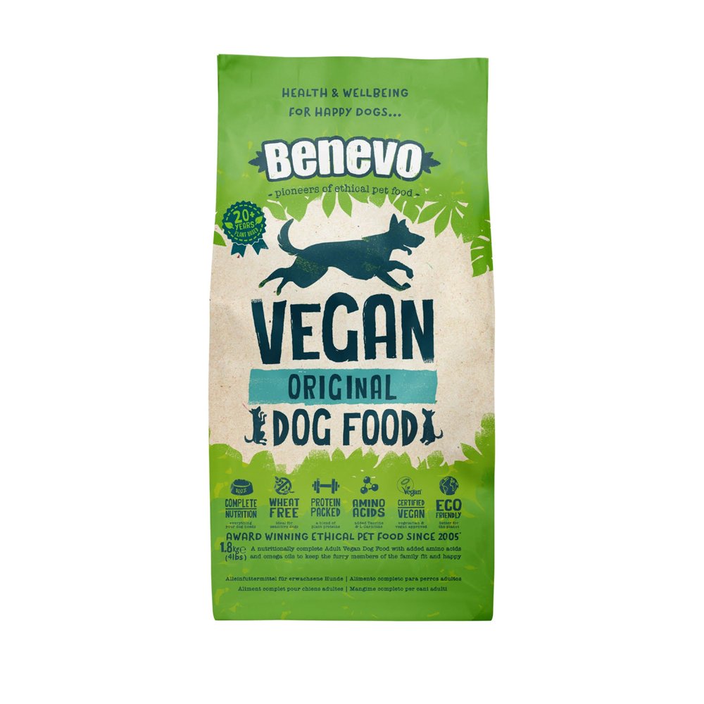 Adult Original Vegan Dog Food - bag Benevo 1x1.8kg