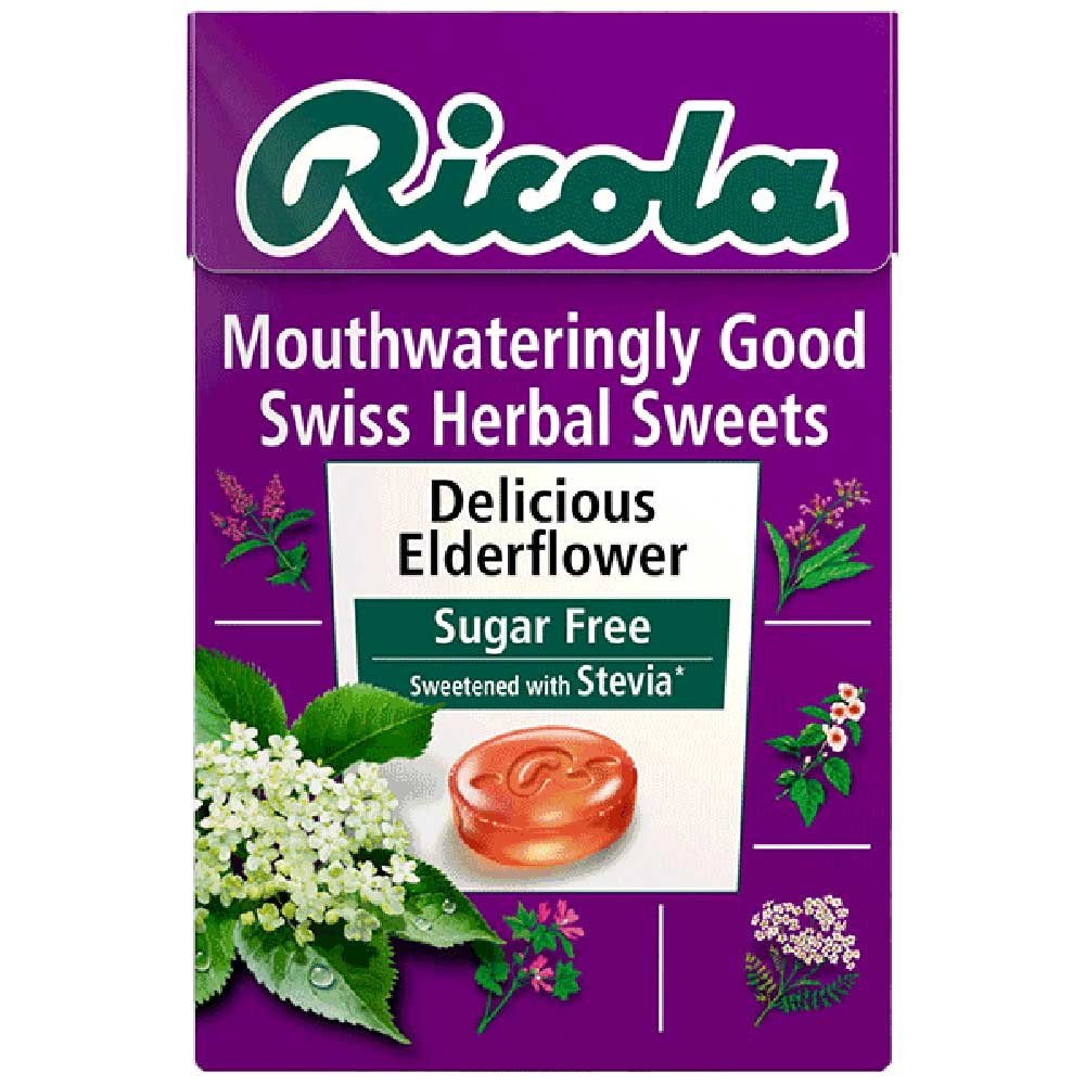 Delicious Elderflower with Stevia - box Ricola 45g Delicious Elderflower with Stevia - box Ricola 45g