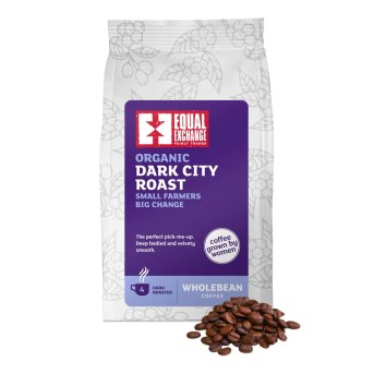 Organic Coffee Beans - Dark City roast - 4 Equal Exchange 8x200g Organic Coffee Beans - Dark City roast - 4 Equal Exchange 8x200g