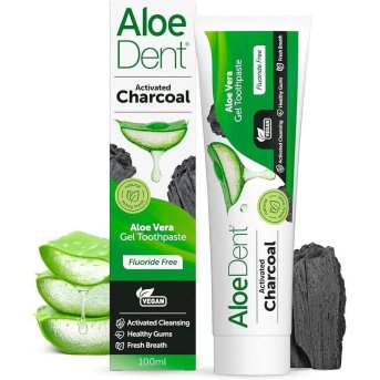 Charcoal Toothpaste - fluoride-free Aloe Dent 6x100ml