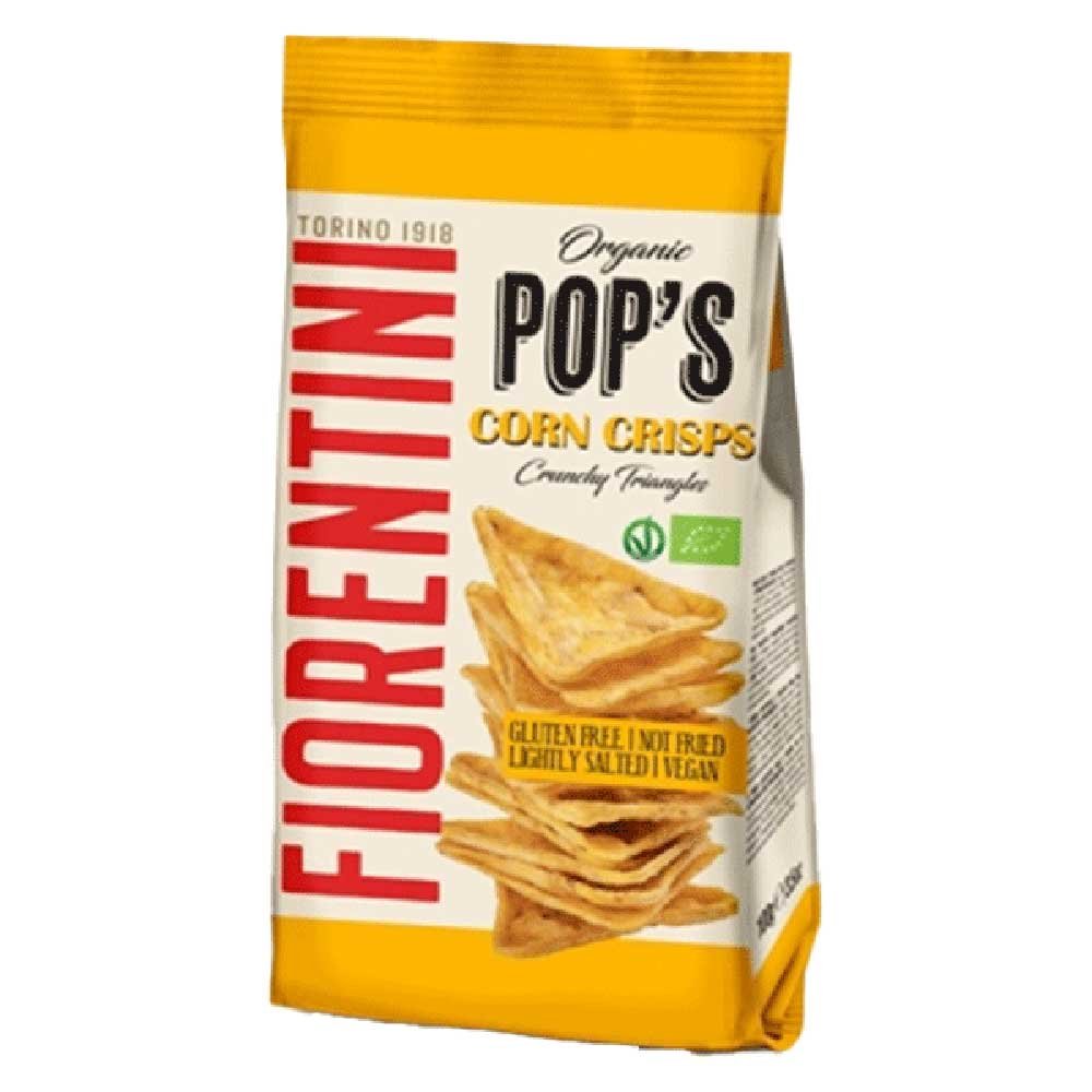 Organic Pop's Corn Crisps - Crunchy Triangles Fiorentini 100 Organic Pop's Corn Crisps - Crunchy Triangles Fiorentini 100