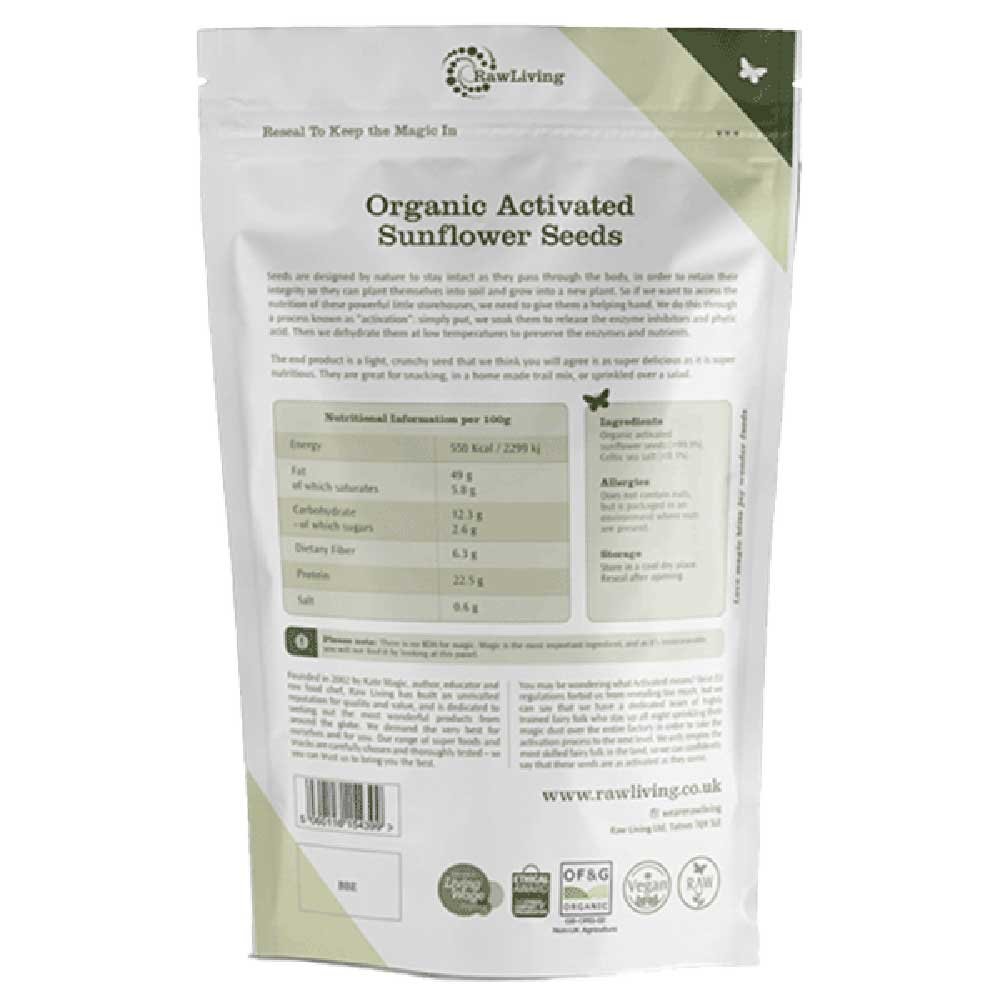 Organic Activated Sunflower Seeds Raw Living 200g Organic Activated Sunflower Seeds Raw Living 200g