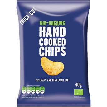 Organic Rosemary & Himalaya Salt Hand Cooked Crisps Trafo 40