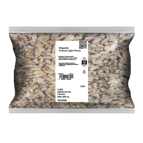 Organic Walnut Light Pieces Infinity Foods 2.5kg