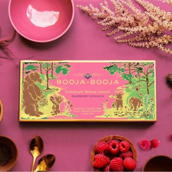 Organic Raspberry Scrunch - 10 Truffle Logs Booja Booja 115g
