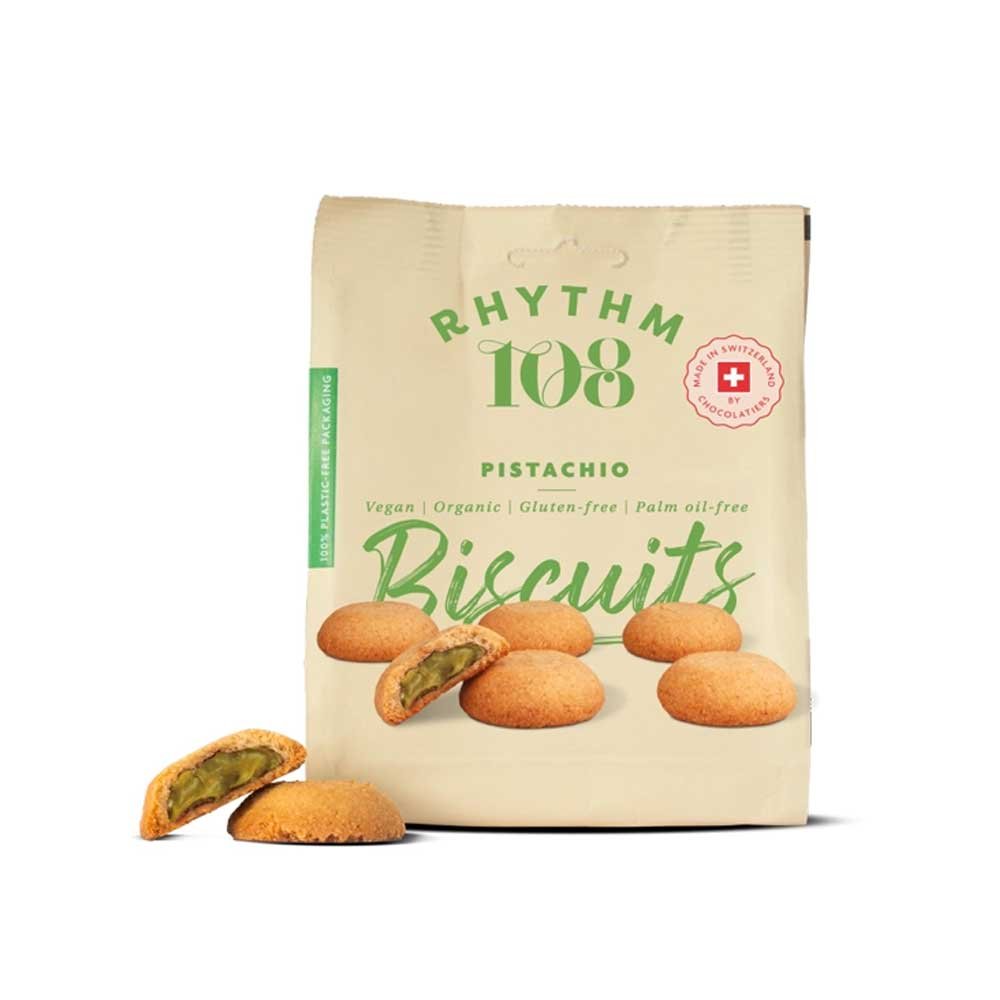 Organic Pistachio filled Biscuit Share Bag Rhythm 108 8x135g