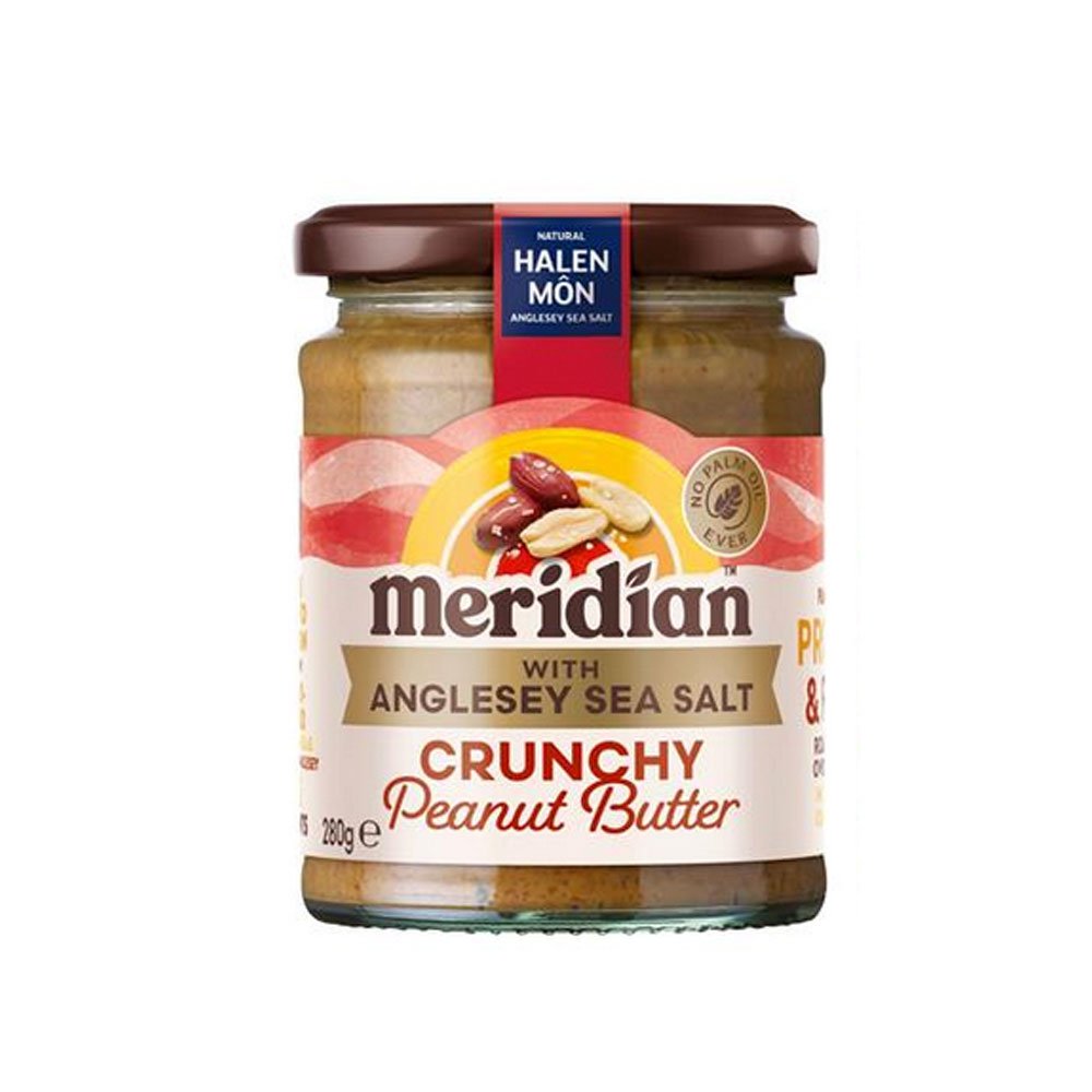 Peanut Butter Crunchy with Anglesey Sea Salt Meridian 6x280g Peanut Butter Crunchy with Anglesey Sea Salt Meridian 6x280g