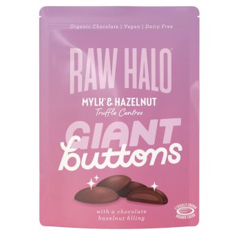 Organic Mylk & Hazelnut Giant Buttons Raw Halo 8x90g