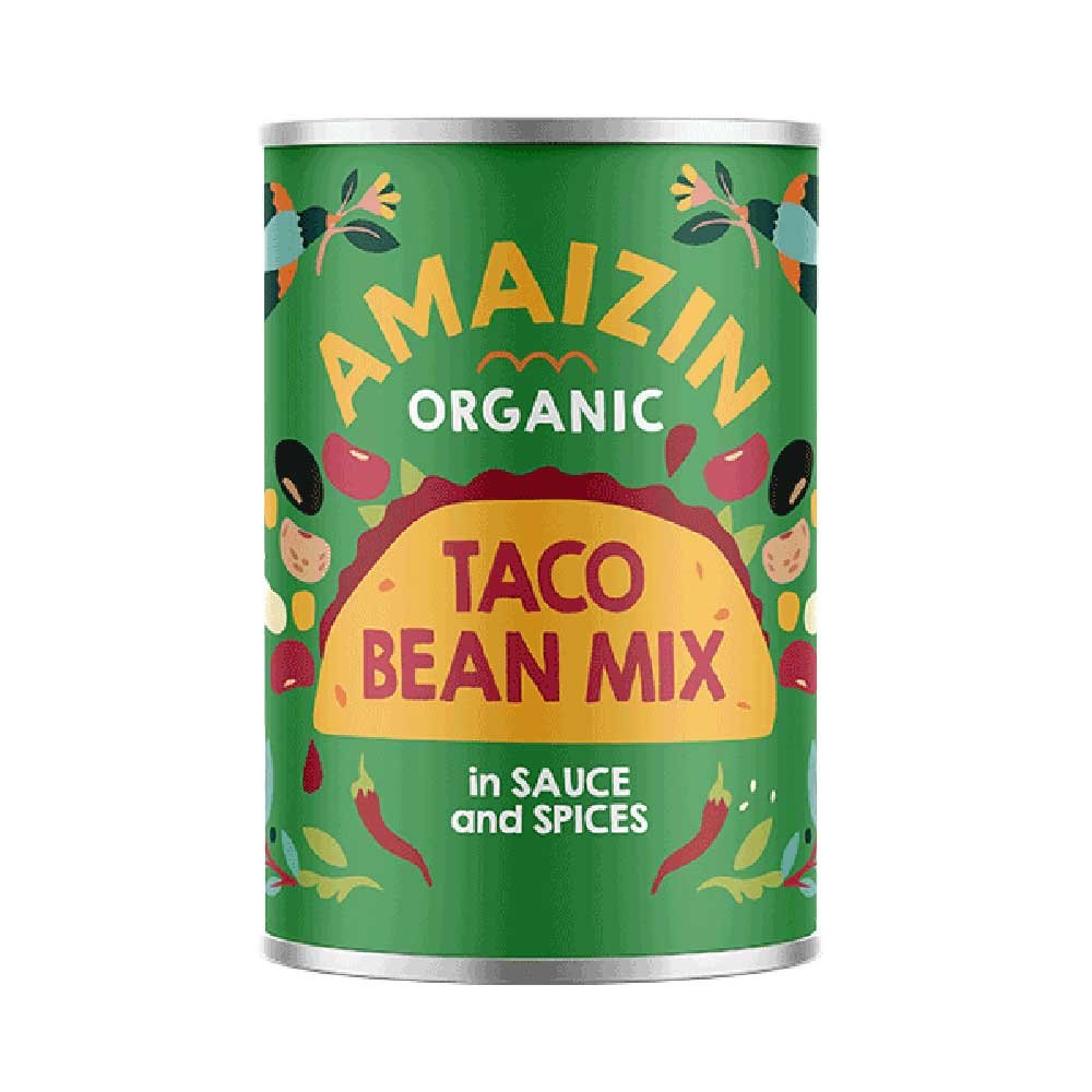 Organic Taco Bean Mix - in spicy sauce Amaizin 400g