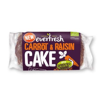 Organic Carrot Cake with Raisins - Sprouted Everfresh 350g Organic Carrot Cake with Raisins - Sprouted Everfresh 350g