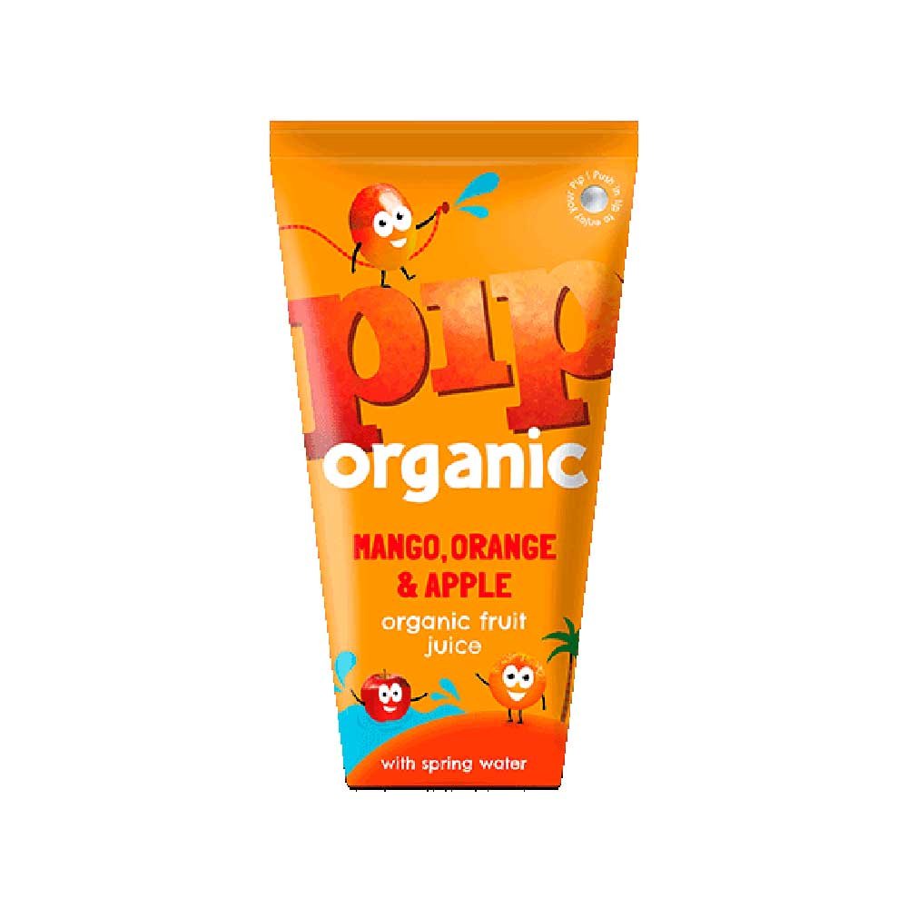Organic Mango, Orange & Apple Fruity Juice with Water Pip 4x Organic Mango, Orange & Apple Fruity Juice with Water Pip 4x