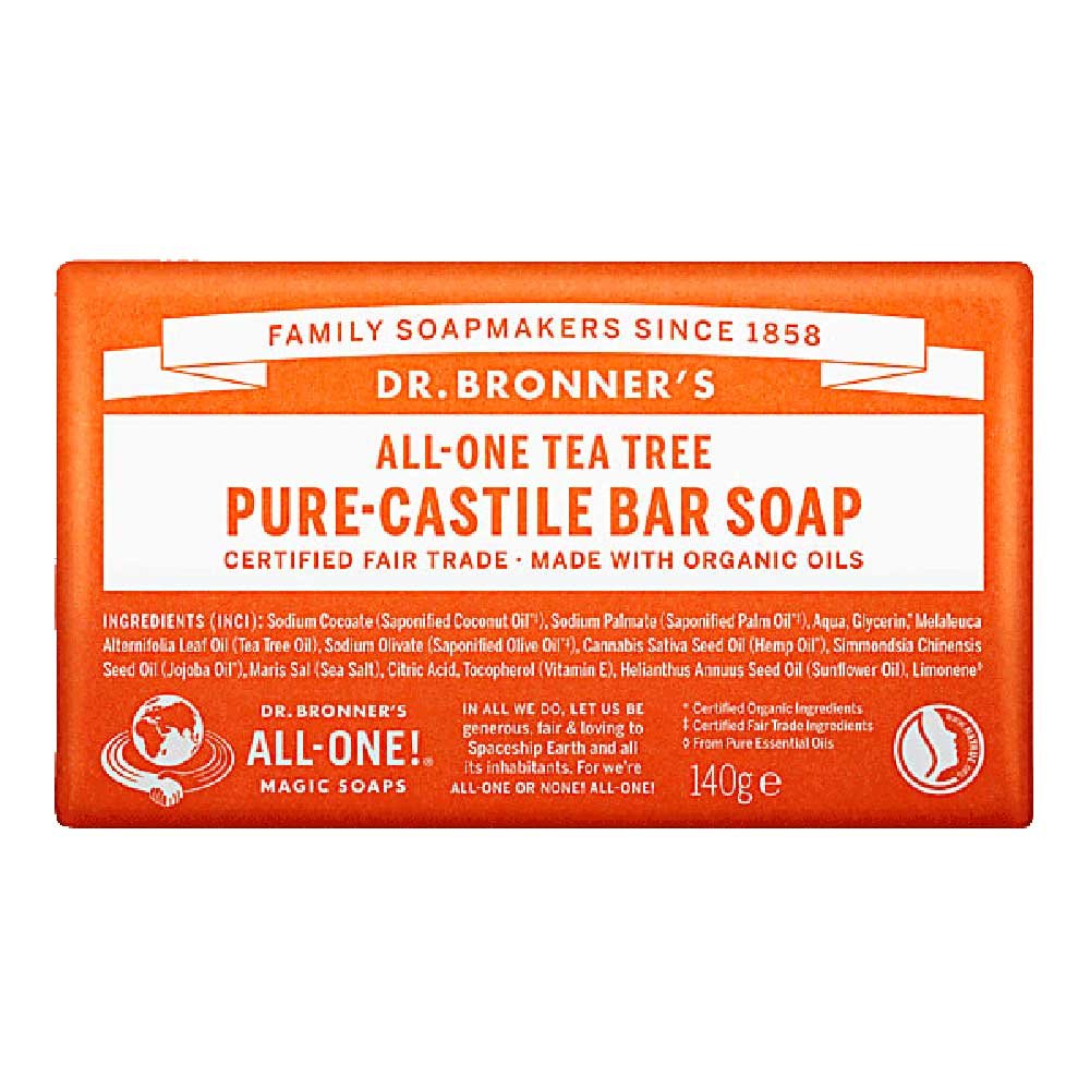 Organic Tea Tree Soap Bar Dr. Bronner 140g Organic Tea Tree Soap Bar Dr. Bronner 140g