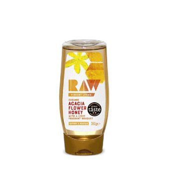 Organic Raw Acacia Honey - squeezy bottle Raw Health 350g