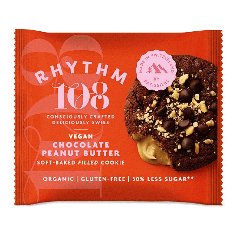 Organic Chocolate Peanut Butter Soft Baked Cookie Rhythm 108 Organic Chocolate Peanut Butter Soft Baked Cookie Rhythm 108
