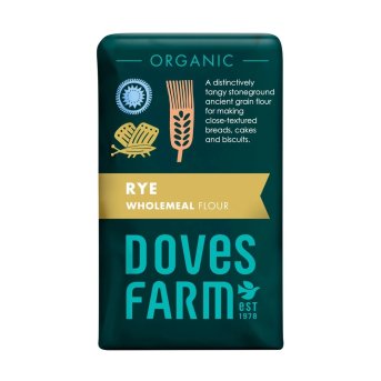 Organic Rye Wholemeal Flour Doves Farm 5x1kg Organic Rye Wholemeal Flour Doves Farm 5x1kg