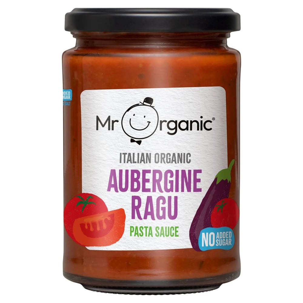 Organic Aubergine Ragu Pasta Sauce Mr Organic 6x350g Organic Aubergine Ragu Pasta Sauce Mr Organic 6x350g