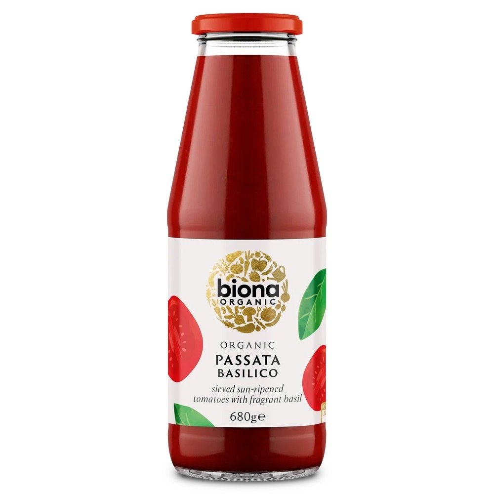 Organic Passata with Basil Biona 12x680g Organic Passata with Basil Biona 12x680g