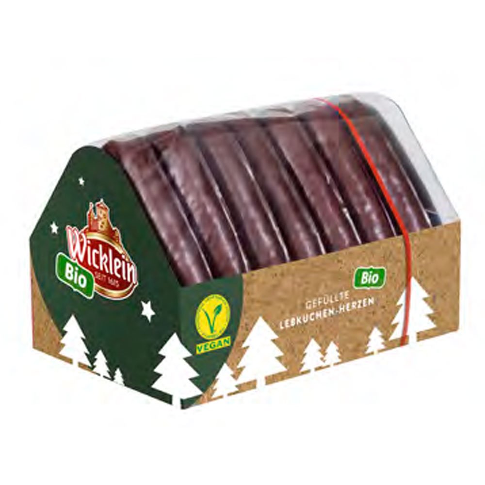 Organic Chocolate Covered Lebkuchen Hearts Wicklein 18x240g Organic Chocolate Covered Lebkuchen Hearts Wicklein 18x240g