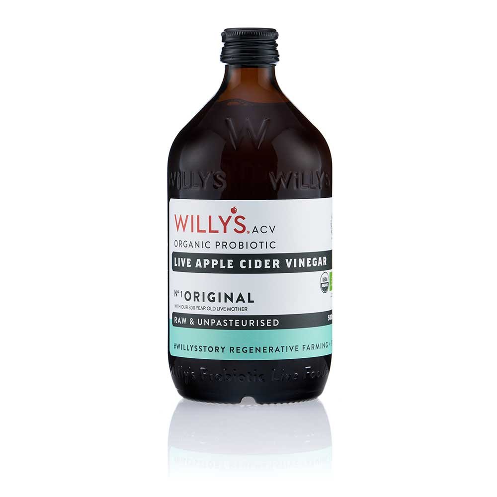 Organic Live Apple Cider Vinegar Willy's ACV 6x500ml Organic Live Apple Cider Vinegar Willy's ACV 6x500ml