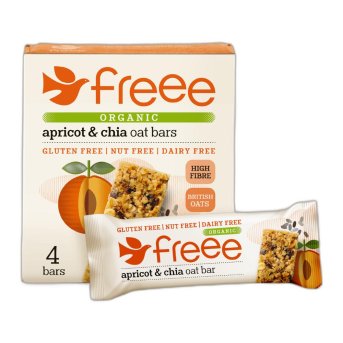 Organic Multipack Apricot Oat Bar with Chia Freee from Doves Farm 7x4x35g