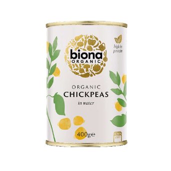 Organic Chickpeas in tins Biona 400g