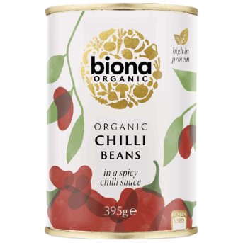 Organic Chilli Red Kidney Beans in tins Biona 395g
