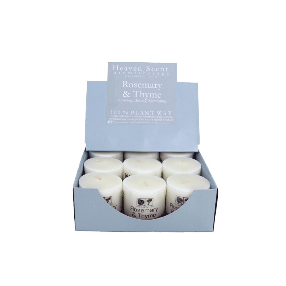 Rosemary & Thyme Essential Oil Candles Heaven Scent 2"x2" Rosemary & Thyme Essential Oil Candles Heaven Scent 2"x2"