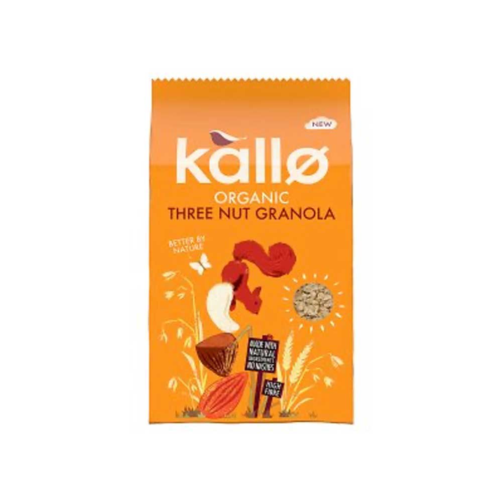 Organic Three Nut Crunch Granola Kallo 360g