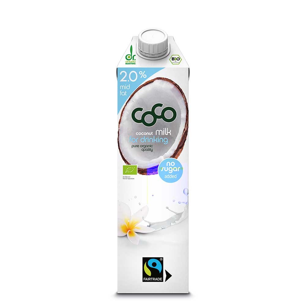 Organic Coconut Milk - Semi Dr Martins 1l Organic Coconut Milk - Semi Dr Martins 1l