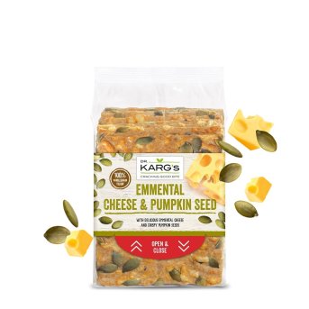 Organic Emmental Cheese & Pumpkin Crispbread Karg 8x200g Organic Emmental Cheese & Pumpkin Crispbread Karg 8x200g
