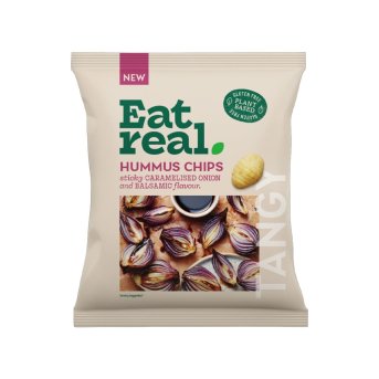 Caramelised Onion & Balsamic Vinegar Hummus Chips Eat Real 18x45g Caramelised Onion & Balsamic Vinegar Hummus Chips Eat Real 18x45g