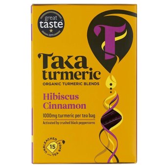 Organic Hibiscus Cinnamon Turmeric Tea Bags Taka Turmeric 4x15bags