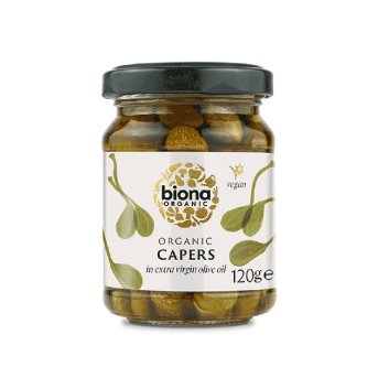 Organic Capers in E.V. Olive Oil Biona 120g
