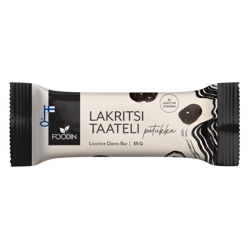 Licorice Date Bar (not organic) Foodin 18x35g