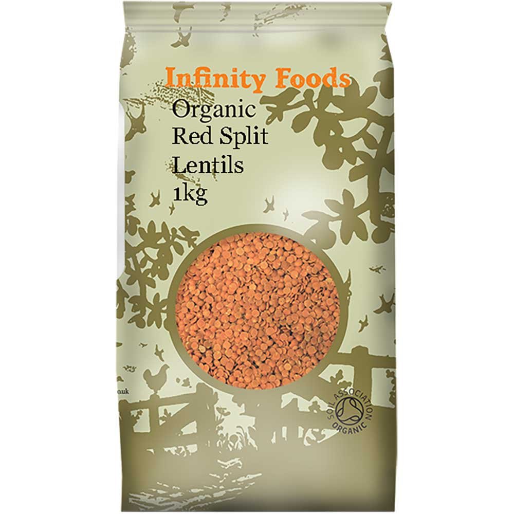 Organic Red Split Lentils Infinity Foods 1kg Organic Red Split Lentils Infinity Foods 1kg