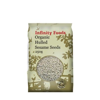 Organic Hulled Sesame Seeds - white Infinity Foods 250g
